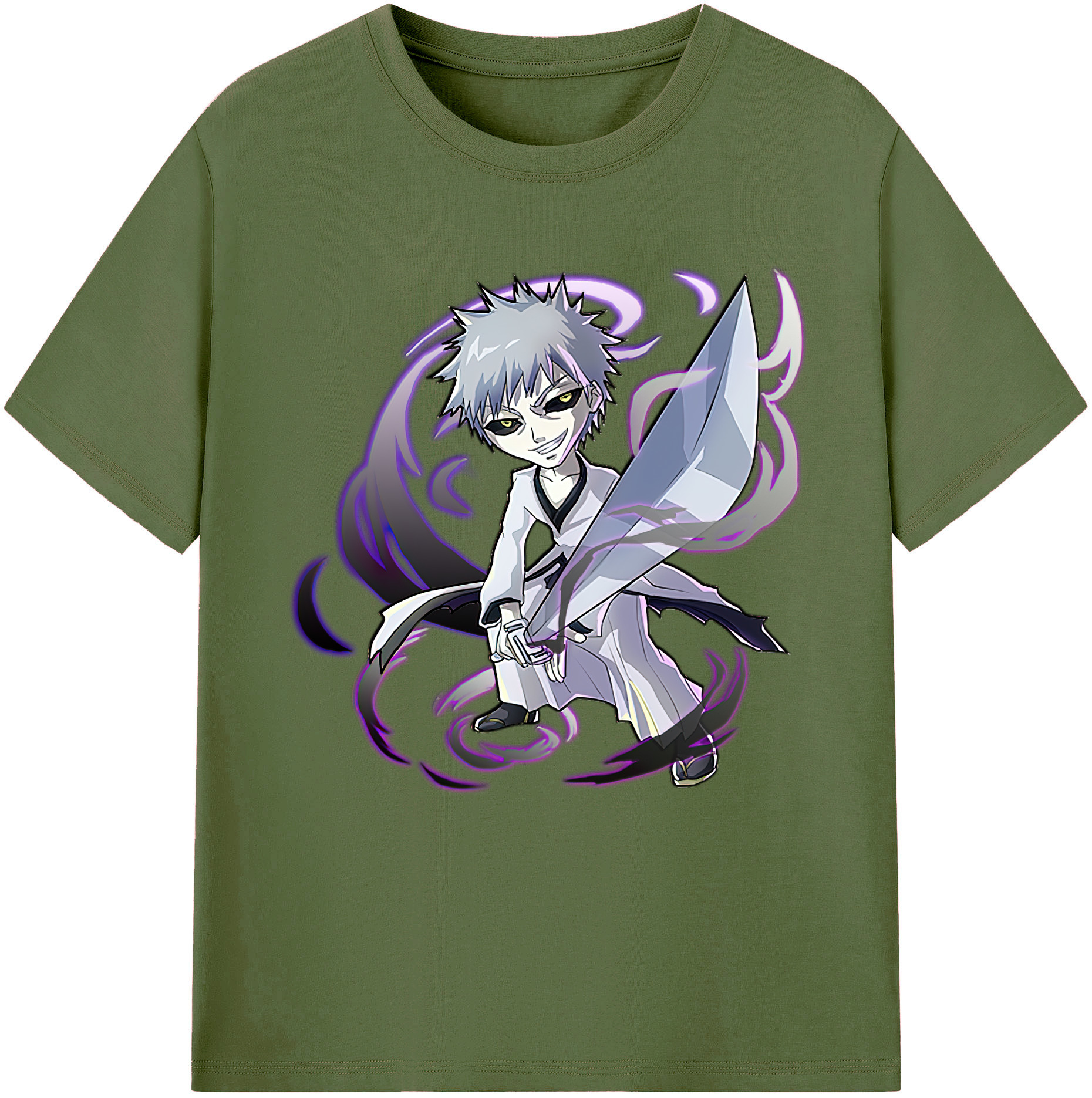 （画像用） ブリーチ 黒崎一護（くろさき いちご）BLEACH Kurosaki Ichigo 綿100％半袖Tシャツ（フロントプリント）